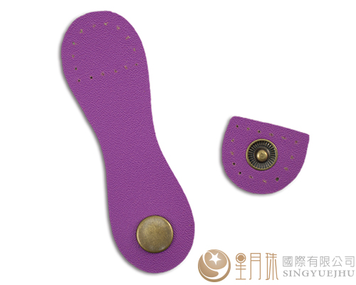 合成皮制-皮包扣-9*2.5cm-紫18