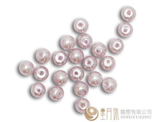 玻璃珍珠(30入)6mm-浅粉紫15