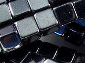 A级磁性黑胆方形珠-3*3mm