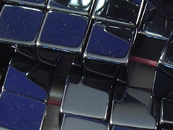 A级磁性黑胆方形珠-4*4mm