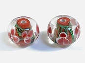 A级琉璃单兰+水草桶型珠-红-9*12mm-1入(只剩2颗,售完为止)