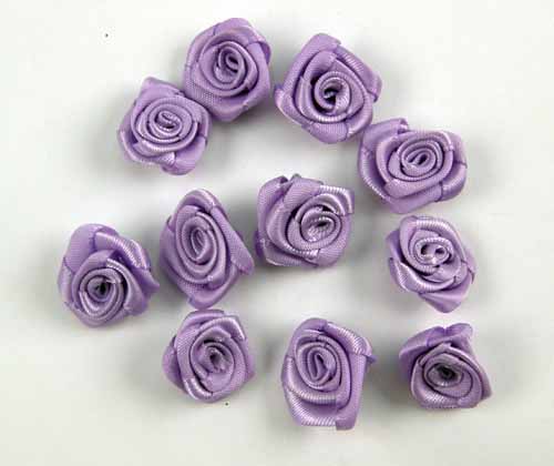 缎带玫瑰花-紫色-10入