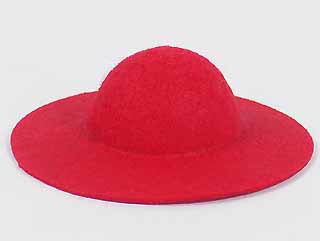 娃娃帽子-5cm-红