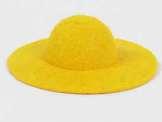 娃娃帽子-5cm-黄