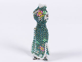 串珠材料包1365花开富贵-长旗袍-11/0日本玻璃珠