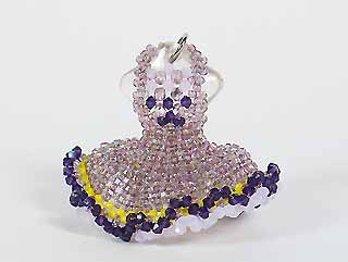 串珠材料包1302紫色梦幻洋装-3mm水晶