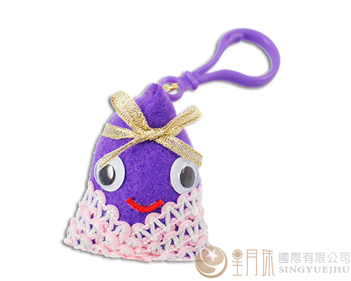 手缝包粽(中)扣环吊饰-紫色