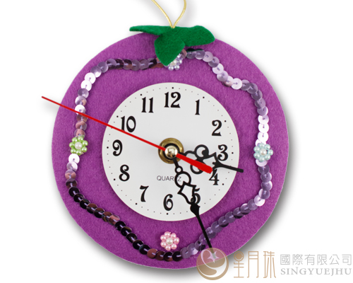 DIY不织布时钟材料包-紫