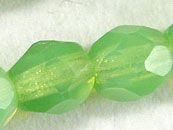 捷克枣形珠4mm-草绿蛋白