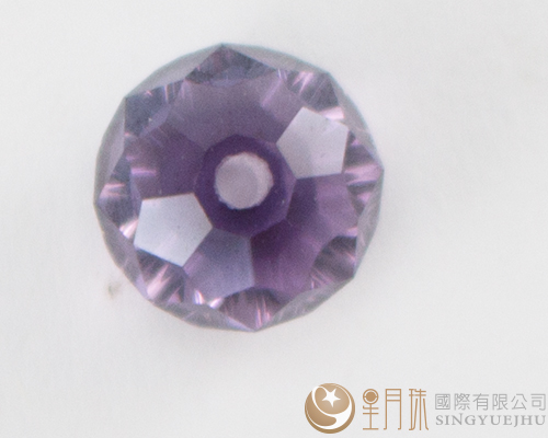捷克扁圆珠8*5mm-紫色