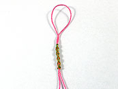 中国结吊饰-单边平结-细线-粉红色-12入