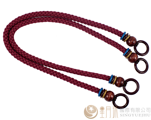 腊绳手把/三圈珠(软)-44±2cm-暗红