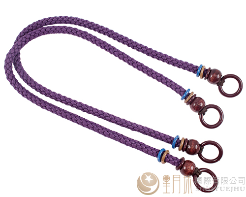 臘繩手把/三圈珠(軟)-44±2cm-紫色