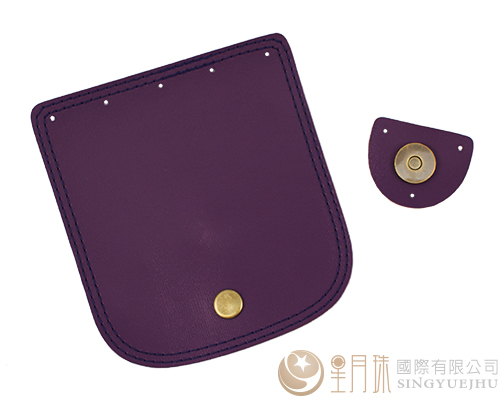 合成皮制-皮包扣-12*13cm-深紫12