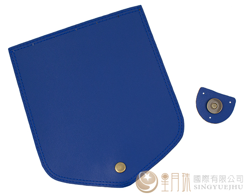 合成皮製-皮包扣-20.5*17.5cm-寶藍色13
