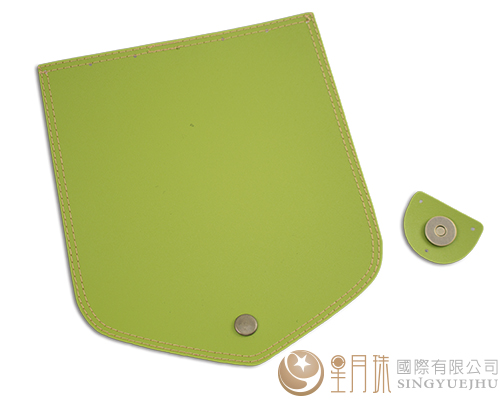 合成皮製-皮包扣-20.5*17.5cm-果綠15