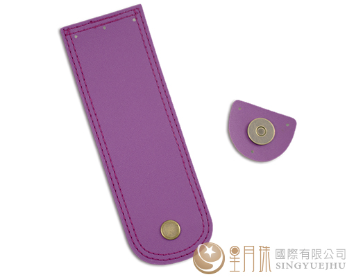 合成皮缝线压扣-17.5cm-紫色18