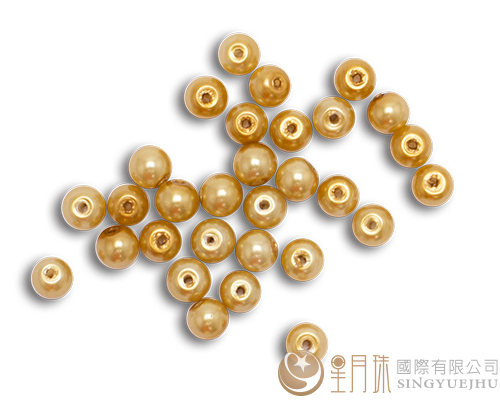 玻璃珍珠(50入)4mm-深黄6