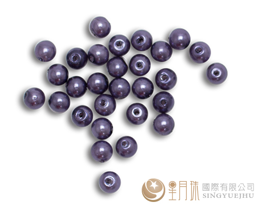 玻璃珍珠(50入)4mm-深紫19
