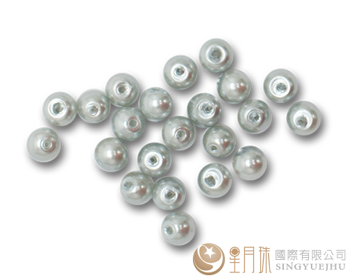 玻璃珍珠(50入)4mm-銀藍21