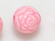玫瑰花圓珠-粉紅