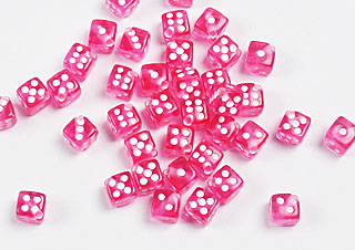 骰子珠-粉红色