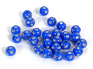 八鑽圓珠-寶藍色