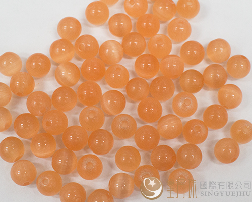 6mm圆型珠-浅橘
