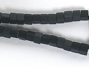 貓眼方型珠-6mm-黑色