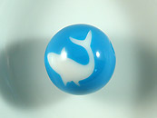 雙色樹酯珠-海豚-外藍-半兩裝