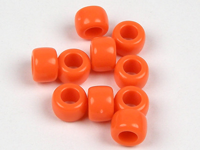 中國珠(平口珠)8mm-鮮橘色-半兩