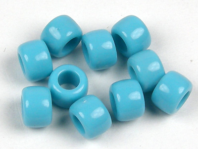 中國珠(平口珠)8mm-水藍色-半兩