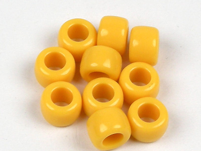 中國珠(平口珠)8mm-黃色-半兩