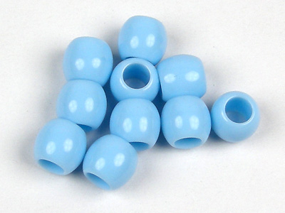 大孔珠9mm-水藍色-半兩