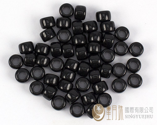 中國珠(平口珠)8mm-黑色-半兩