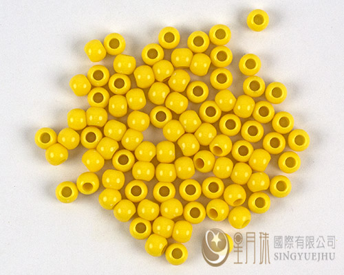 大孔珠8mm-黃色-半兩