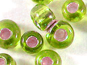1.5mm玻璃珠(1兩裝)-果綠灌銀