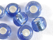 玻璃珠(大包)-中灌银-蓝紫-2mm