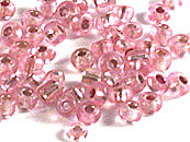 玻璃珠(大包)-中灌銀-粉紅-2mm
