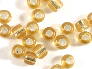 玻璃珠(大包)-中灌銀-金黃-3mm