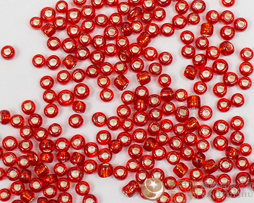 玻璃珠(灌銀)-2mm-紅