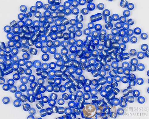 玻璃珠(灌銀)-4mm-中藍