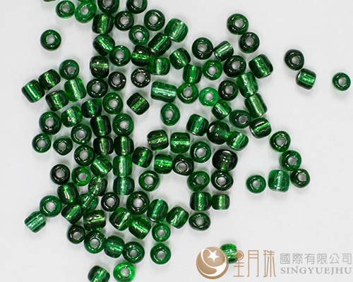 玻璃珠(灌银)-4mm-绿