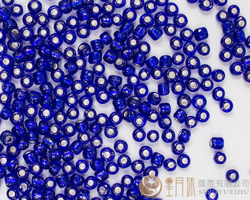 玻璃珠(灌銀)-4mm-寶藍