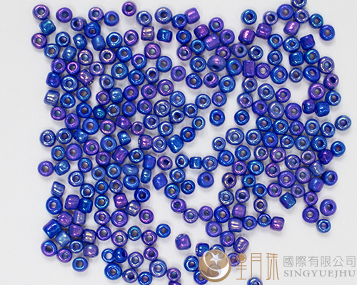 玻璃珠(五彩)-3mm-紫蓝
