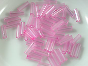 7mm玻璃管珠-粉紅彩(1兩裝)