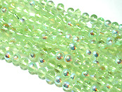 玻璃圓珠3mm-淺綠加彩