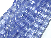 玻璃方型珠4*4mm-淺藍