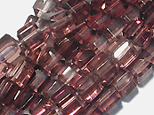 玻璃方型珠4*4mm-紫红