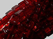 玻璃方型珠4*4mm-暗紅